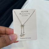 VIORÉ Celestial Pearl Drop 925 Sterling Silver Necklace