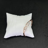 Women’s Dual Teardrop Kada in 925 Sterling Silver with Rose Gold Finish & CZ Detailing