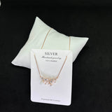 Women’s Pearl & CZ Branch Pendant 925 Sterling Silver Chain – Rose-Gold Grace