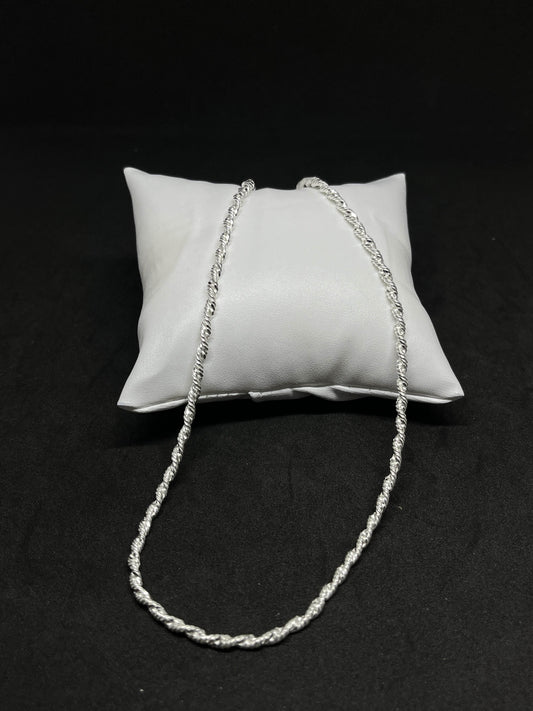 Mens Rope Chain in Real 925 Silver