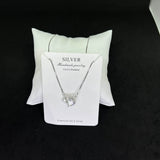 Women’s Solitaire Pendant 925 Sterling Silver Chain – CZ Studded Elegance