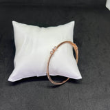 Women’s Elegant Bow-Tie Kada in 925 Sterling Silver with Rose Gold Finish & CZ Detailing