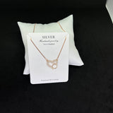 Women’s Heart & Ring 925 Sterling Silver Pendant Chain – CZ Studded Romance