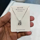 VIORÉ Twin Aura Link Pendant Necklace – 925 Sterling Silver