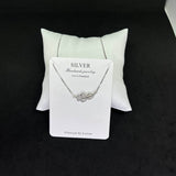 Women’s Leaf Pendant 925 Sterling Silver Chain – CZ Studded Grace