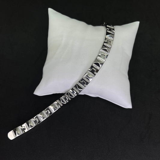 Men’s Geometric Link 925 Sterling Silver Bracelet