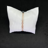 Women’s Floral Elegance Kada in 925 Sterling Silver with Rose Gold Finish & CZ Detailing