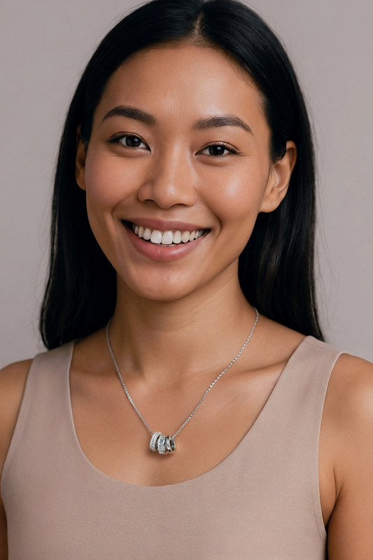 Women’s Heart Pendant 925 Sterling Silver Chain – Minimalist Rose-Gold Elegance