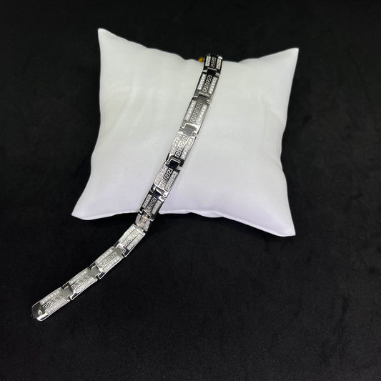 Men’s Greek Key 925 Sterling Silver Bracelet