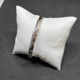 Men’s Engraved Wave Kada in 925 Sterling Silver – Sleek Minimalist Design