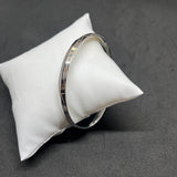 Men’s Engraved Wave Kada in 925 Sterling Silver – Sleek Minimalist Design