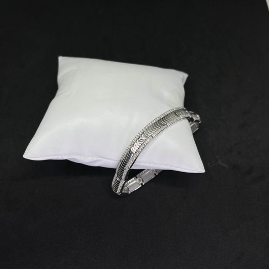 Men’s Wave-Link 925 Sterling Silver Bracelet